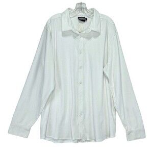 Steve‎ & Barrys Mens XXL Shirt Cotton Blend Button Down White Office Work